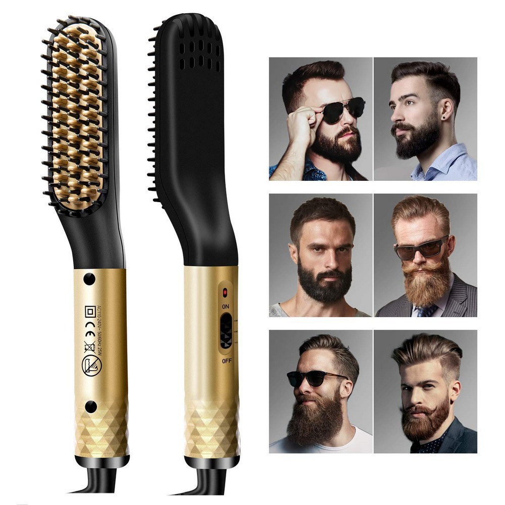 Cepillo de planchado para hombres, barba y cabello