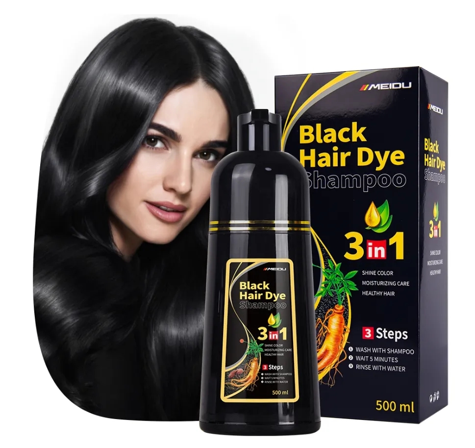 Shampoo cubre canas MEIDU 500ml, Negro