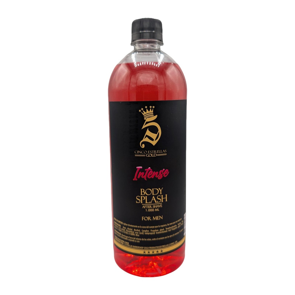 After shave 5 estrellas 1L, rojo