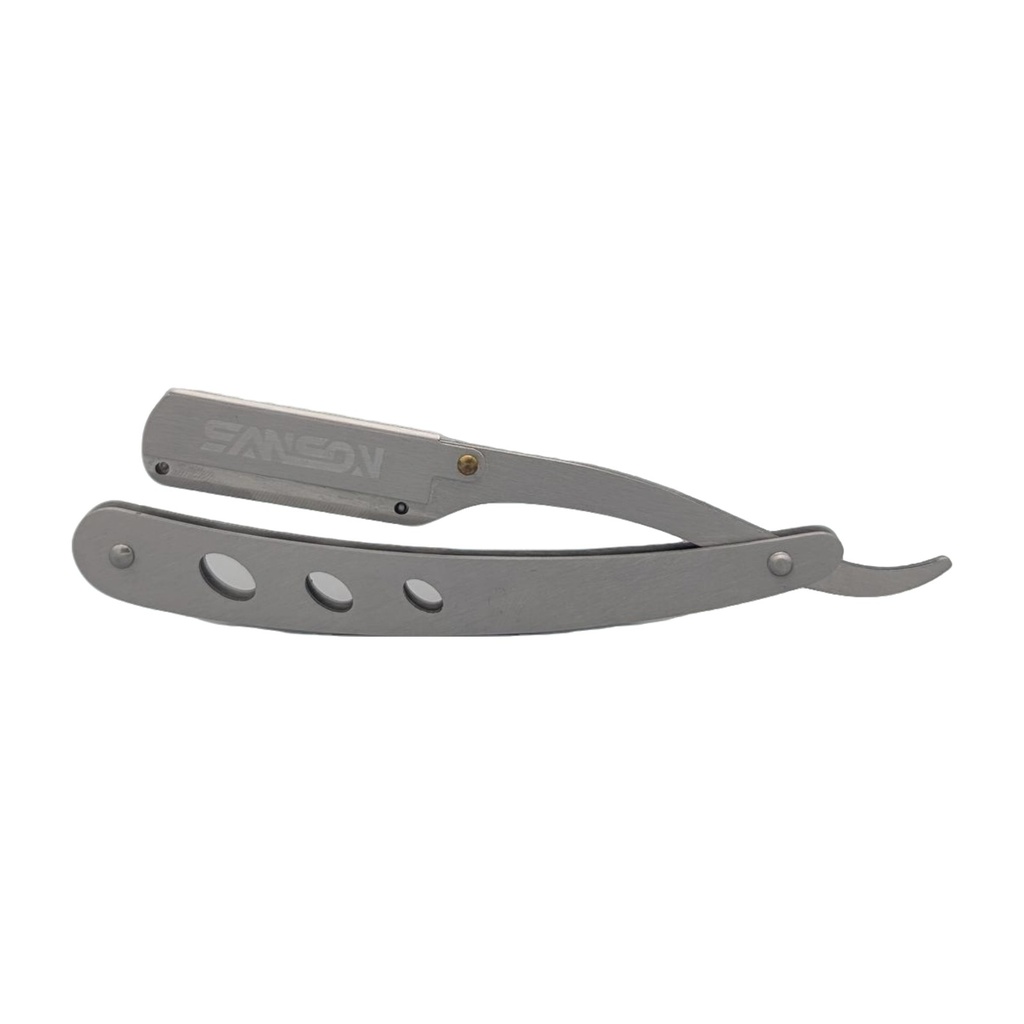 navaja metal plateado