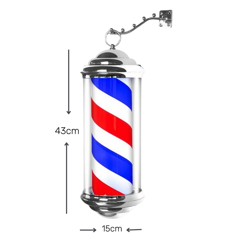 Poste de barberia pequeño 45cm Clasico
