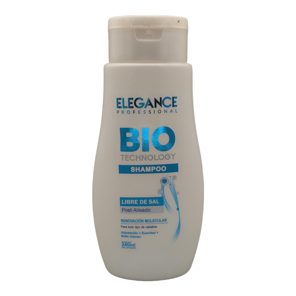 Shampoo Bio Elegance libre de sal, 240ml