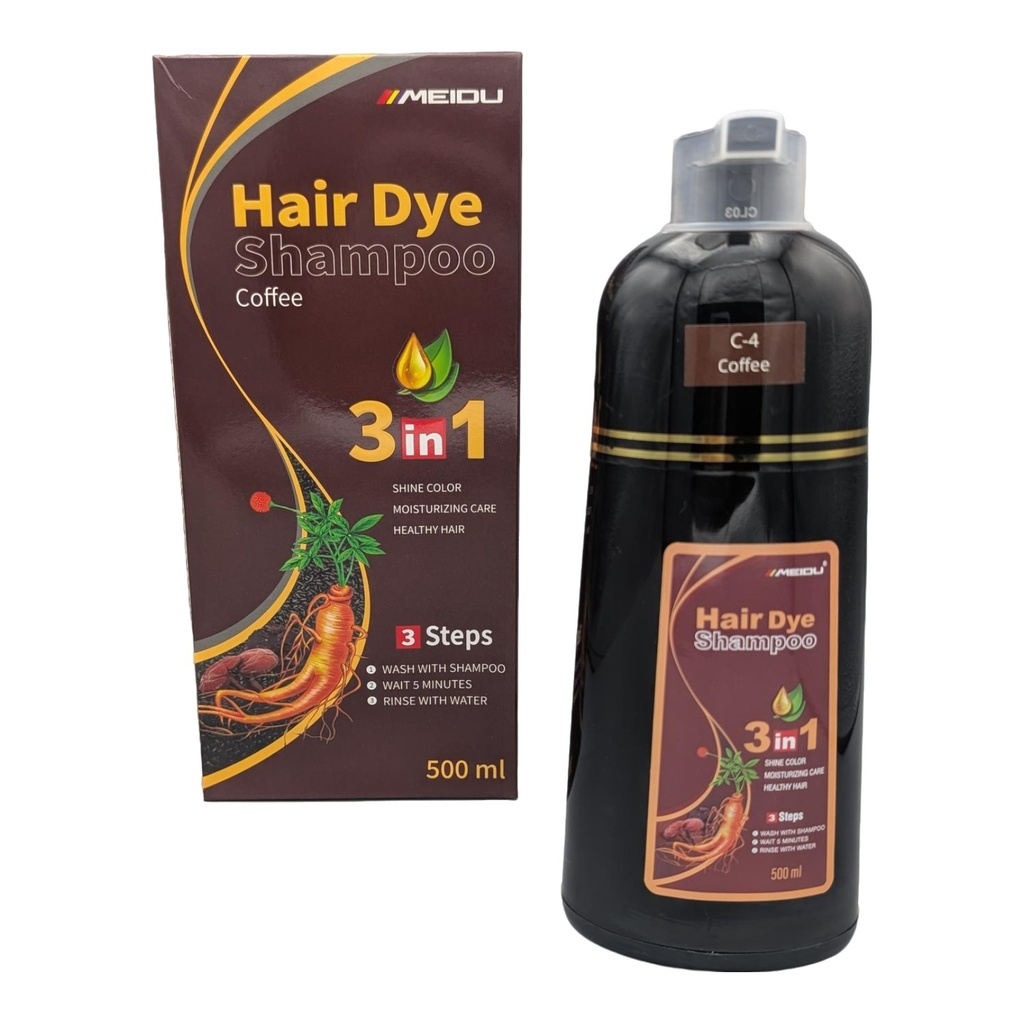 Shampoo cubre canas MEIDU 500ml, coffe