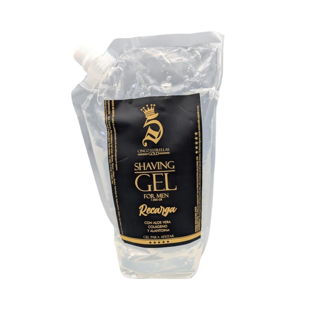 Shaving gel 5 estrellas 1L, bolsa de recarga
