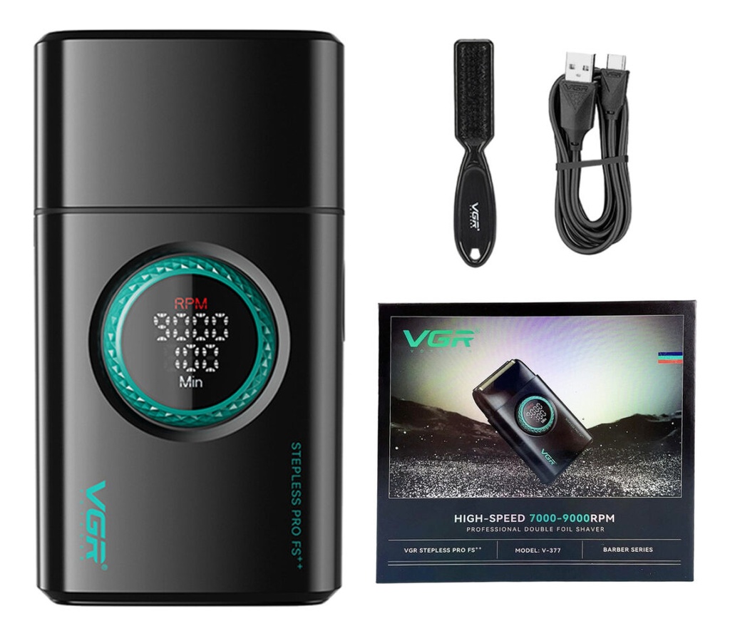 VGR V-377 negro, shaver