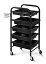 Carrito Auxiliar de peluqueria/barberia - Negro