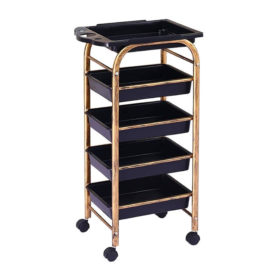 Carrito Auxiliar de peluqueria/barberia - dorado