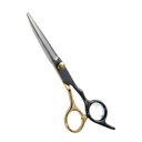 Tijera filo dulce black/gold  6" 