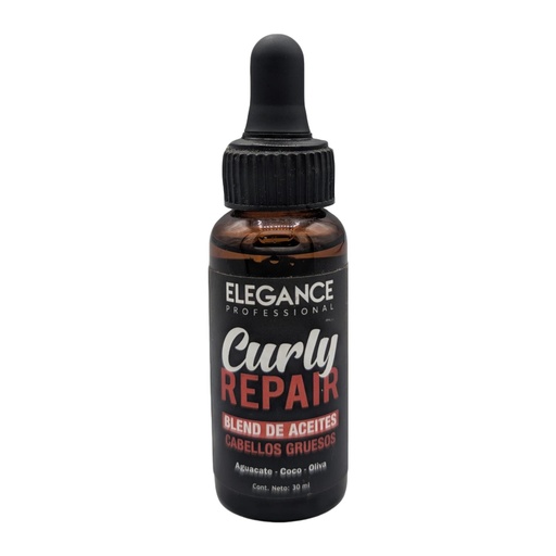 [3701] Aceite curly repair elegance 30ml, cabello grueso