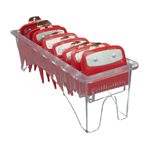 [4330] Set de guias metal con organizador 8pz, Rojo
