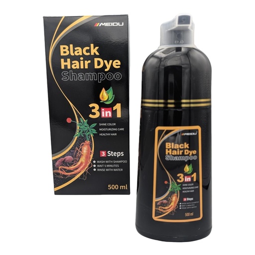 [4446] Shampoo cubre canas MEIDU 500ml, Negro