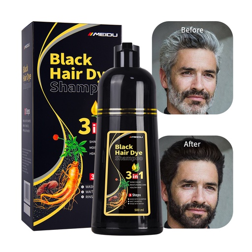 [4446] Shampoo cubre canas MEIDU 500ml, Negro