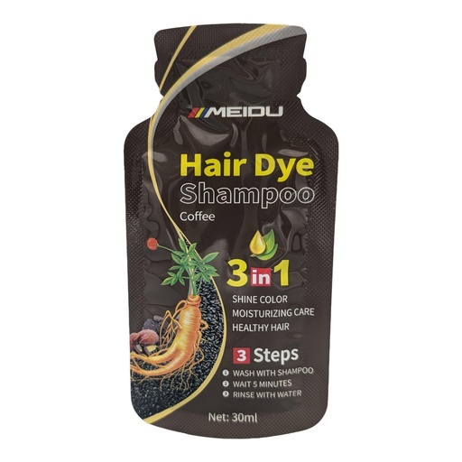 [4454] Shampoo cubre canas MEIDU sobre 30ml, coffe