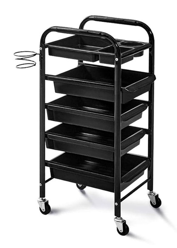 [9414] Carrito Auxiliar de peluqueria/barberia - Negro