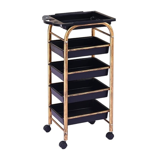 Carrito Auxiliar de peluqueria/barberia - dorado