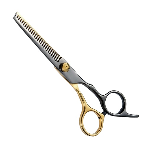 [4492] Tijera degrafilado black/gold 6"  